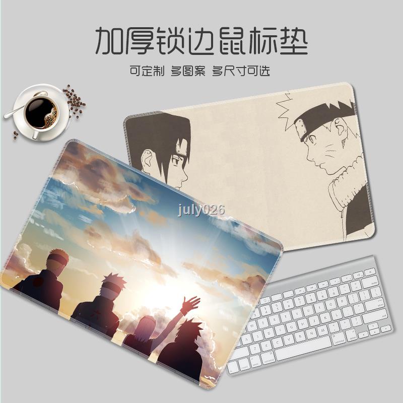 Miếng Lót Chuột Chơi Game Họa Tiết Naruto Uzumaki Naruto Sasuke Viền Dày Mềm Mại Tùy Chỉnh Dành Cho Unisex