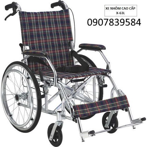 Xe lăn hợp kim nhôm du lịch siêu nhẹ Lucass X63L