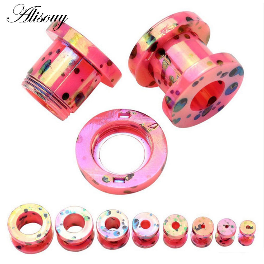 Alisouy Set 2 Khuyên Nong Tai acrylic 2-12mm Cá Tính