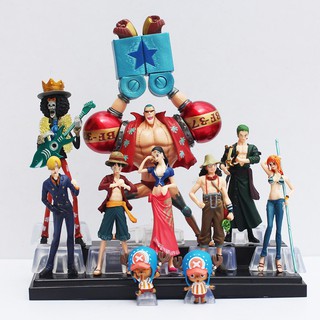 Mô hình 10 thành viên team luffy mũ rơm cao 9-19cm - mô hình one piece