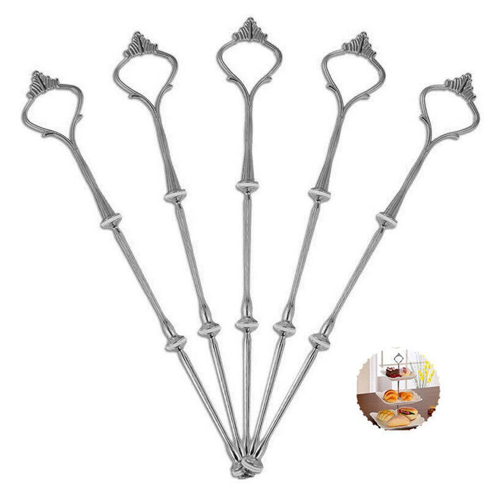 Giá đỡ đĩa bánh phổ biến 3 tầng tay cầm kim loại đế bánh cupcake