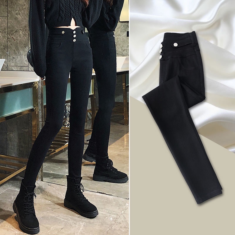 COZOK Quần skinny dáng bút chì lưng cao co giãn