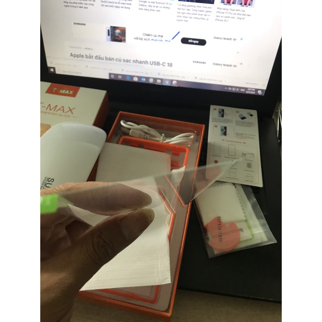 Dán cường lực T-max Full keo UV cảm ứng vân tay cho samsung galaxy Note 10 Note 10 Plus - Huco Việt Nam