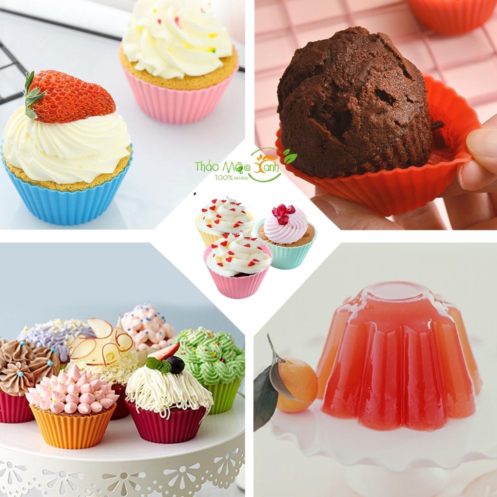 Khuôn làm bánh bằng Silicon - Khuôn Bánh Muffin Đường Kính 7cm