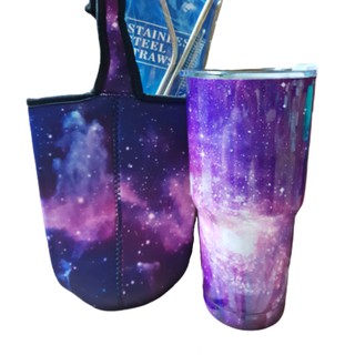 COMBO LY GIỮ NHIỆT GALAXY TÍM 900ML ĐẦY ĐỦ PHỤ KIỆN