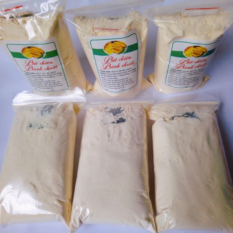 1kg Bột chiên bánh chuối k cần ủ, giòn lâu, bánh phồng xốp, thơm lừng, màu đẹp