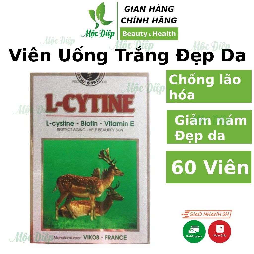 Vitamin e - Viên uống trắng da ❤️CHÍNH HÃNG L Cytine ❤️giúp đẹp da chống lão hóa, tóc chắc khỏe hạn chế gẫy rụng