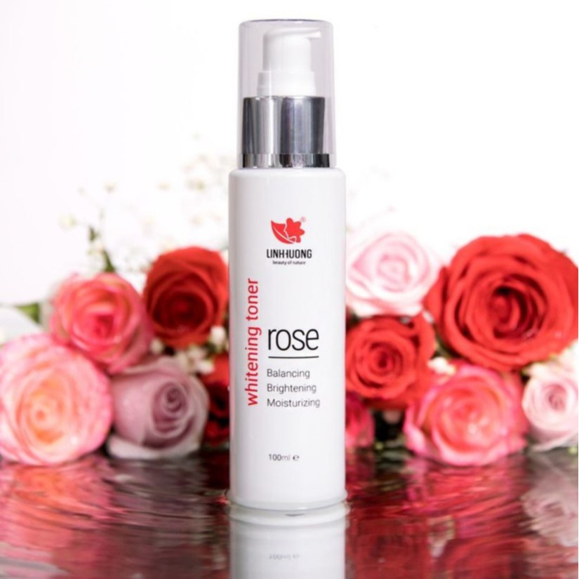 Nước Hoa Hồng Kiềm Dầu Se Khít Lỗ Chân Lông Whitening Toner Rose Linh Hương 100ml