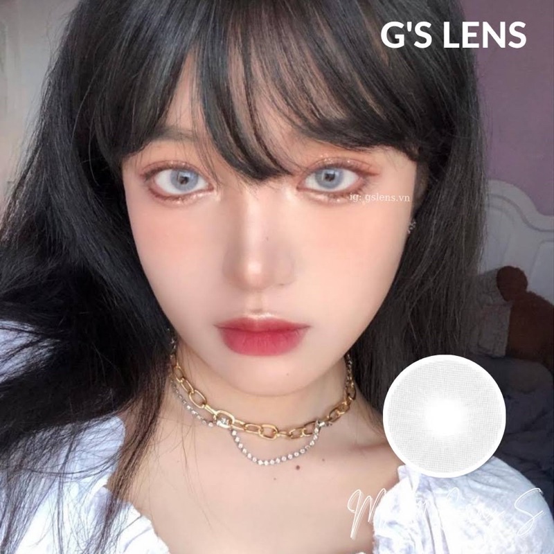 Lens Kính áp tròng xám Gray loại 0 độ