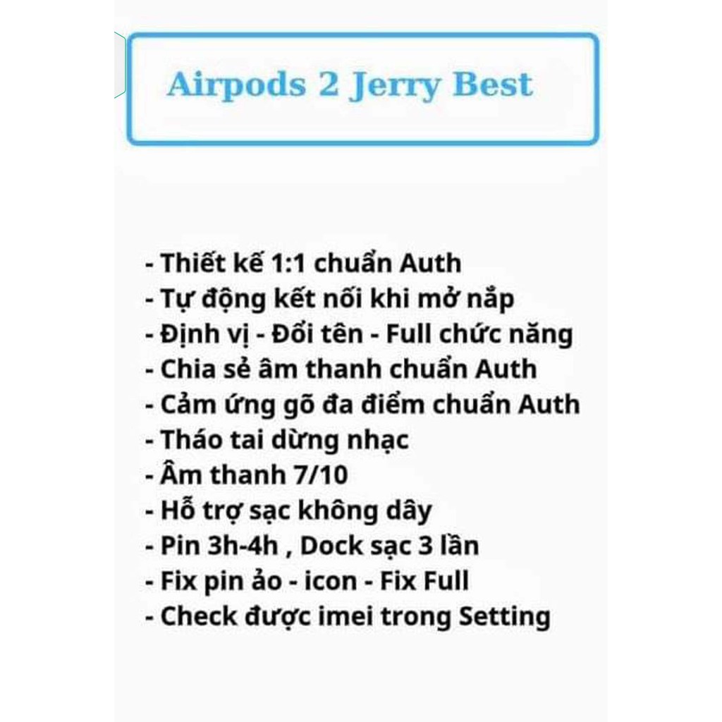 Tai nghe Bluetooth Airpods pro chip Jerry rep11 đổi tên định vị | BigBuy360 - bigbuy360.vn