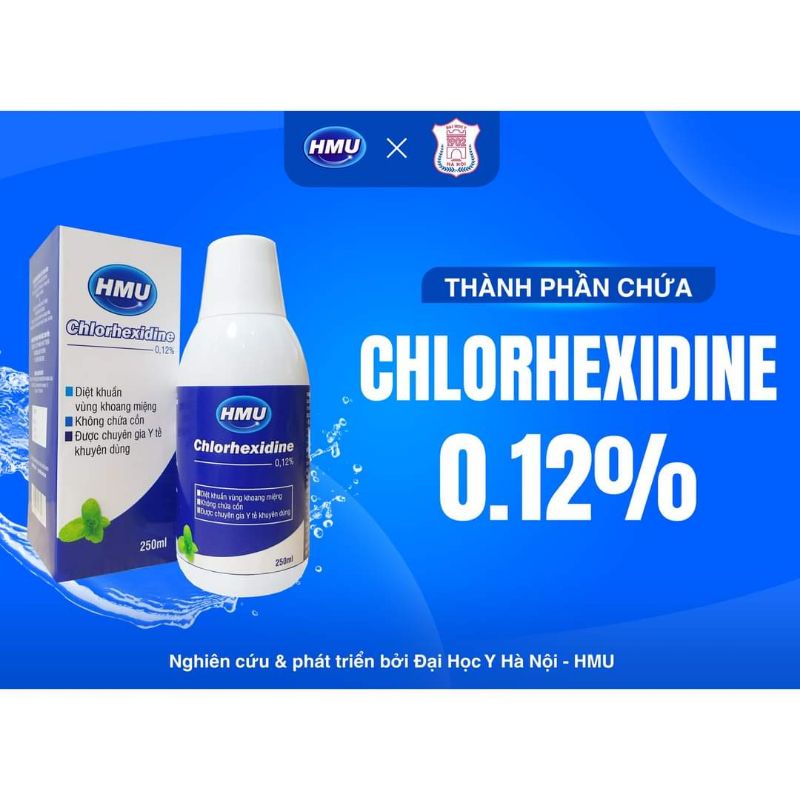 Súc họng HMU Chlohexidin 0,12% 250ml