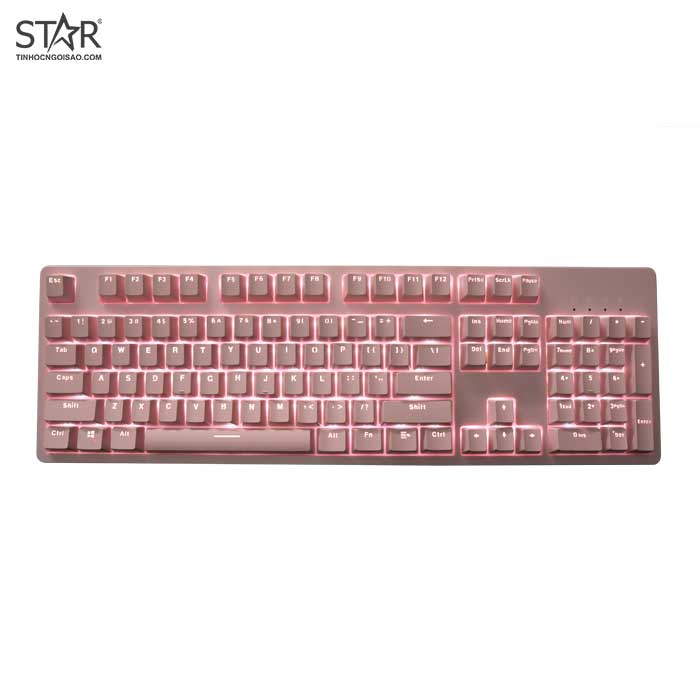 Bàn Phím Cơ EDra EK3104 Dream Pink Led Gaming Brown Switch (Hồng)