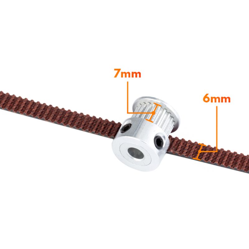 Dây Đai Cao Su Đen GT2 6mm Dài 6mm Cho Máy In 3D