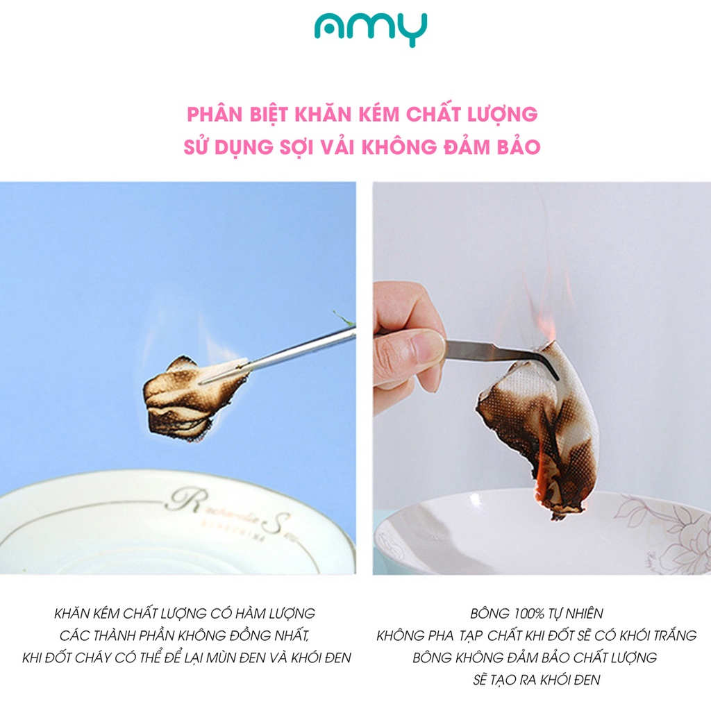 [Mã BMBAU50 giảm 7% đơn 99K] Khăn khô đa năng AMY FLOWERS dạng hộp 80 tờ