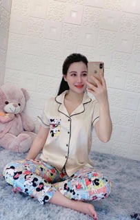 BỘ LỤA SATIN TNQD HÌNH MICKY