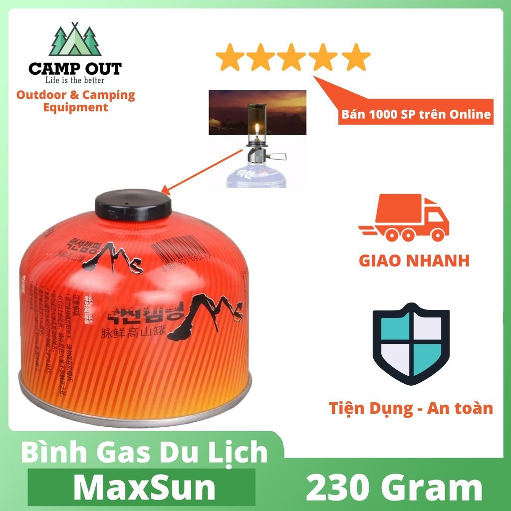 Đồ cắm trại maxsun campoutvn bình ga cắm trại du lịch dã ngoại nhỏ gọn tiện an toàn