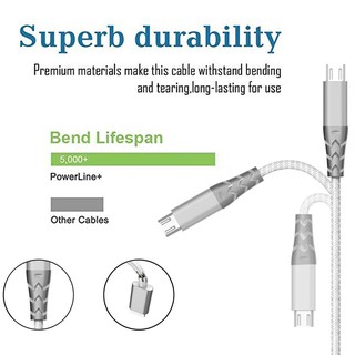 Micro USB Fish Tail Braided Durable Cable Data Fast Charging For Android Phone