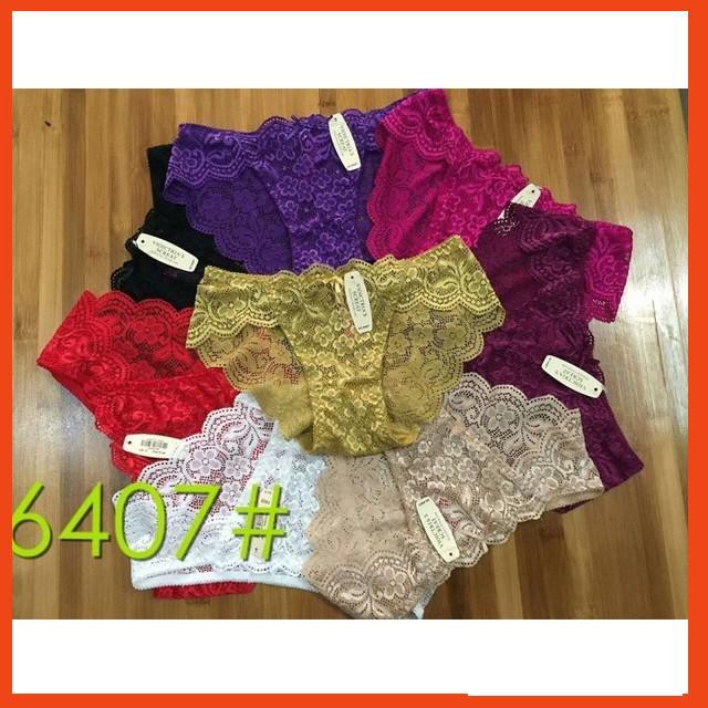 combo 10 Quần lót ren Cotton 6407 mát mẻ giá sỉ​, Chuyên Sỉ Đồ Lót Hà Đông