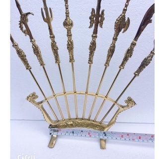 Combô Bộ bát bửu bằng đồng 65cm