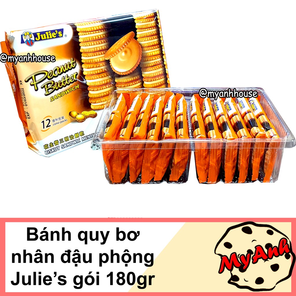 BÁNH QUY NHÂN BƠ ĐẬU PHỘNG PHÔ MAI JULIE’S DATE T5/2023