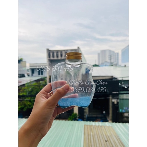 CHAI NHỰA TÁO APPLE - MẪU CỰC ĐẸP 330ML KÈM NẮP