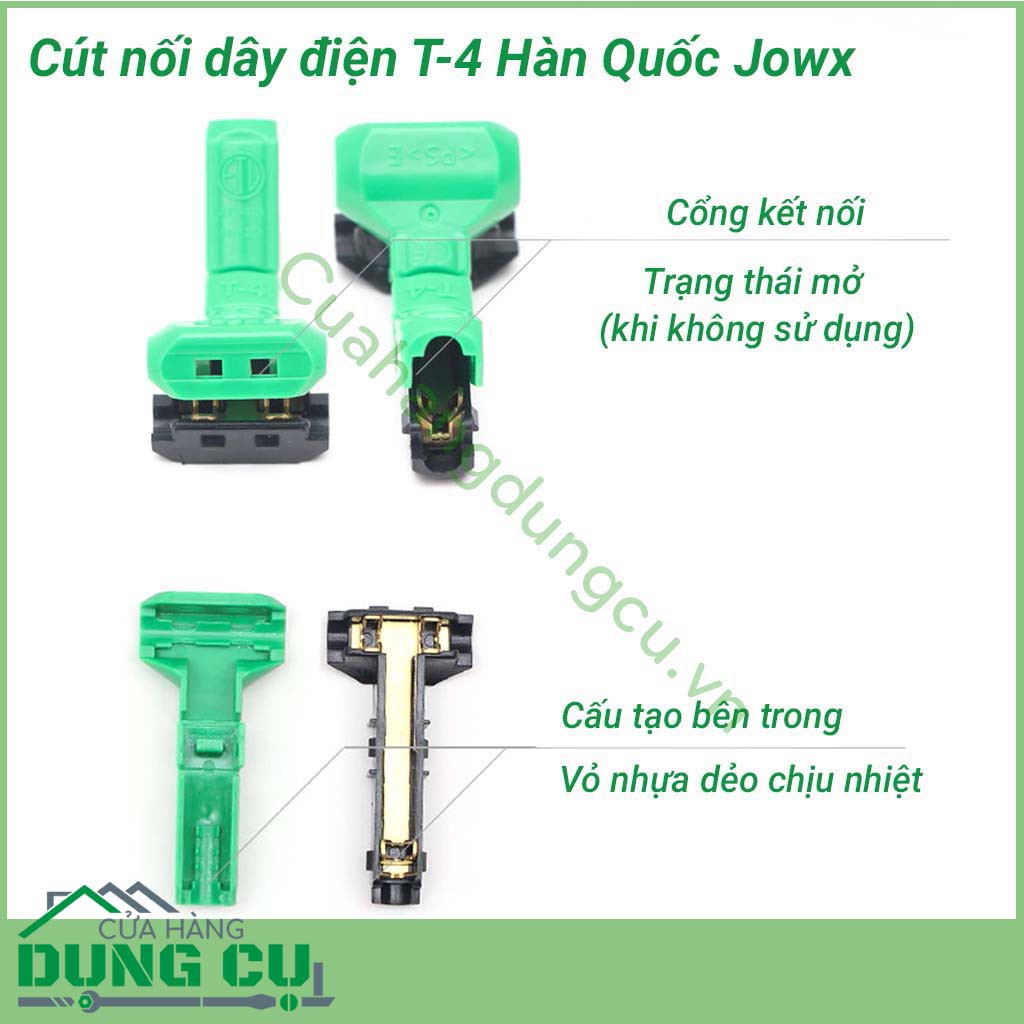 Cút nối nhanh dây điện kiểu hàn quốc Jowx T-4