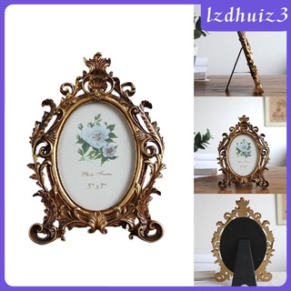 [Lzdhuiz3] Khung tranh Thiết kế hoa dập nổi, cổ điển cho 8 6, 4x6 hoặc 5 7 ảnh, Đồ thủ công khung để bàn để bàn để bàn