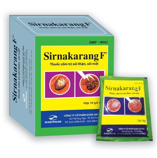 Sirnakarang F chuyên gia tán sỏi thận