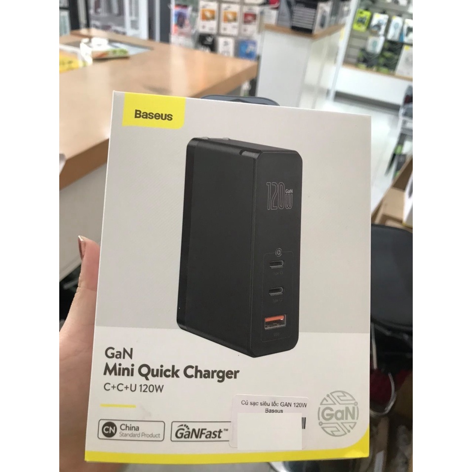 Bộ Sạc Siêu Nhanh Baseus GaN2 Pro 120W dùng cho Macbook / Samsung / iPhone / Tablet / Laptop  - Hàng Chính Hãng
