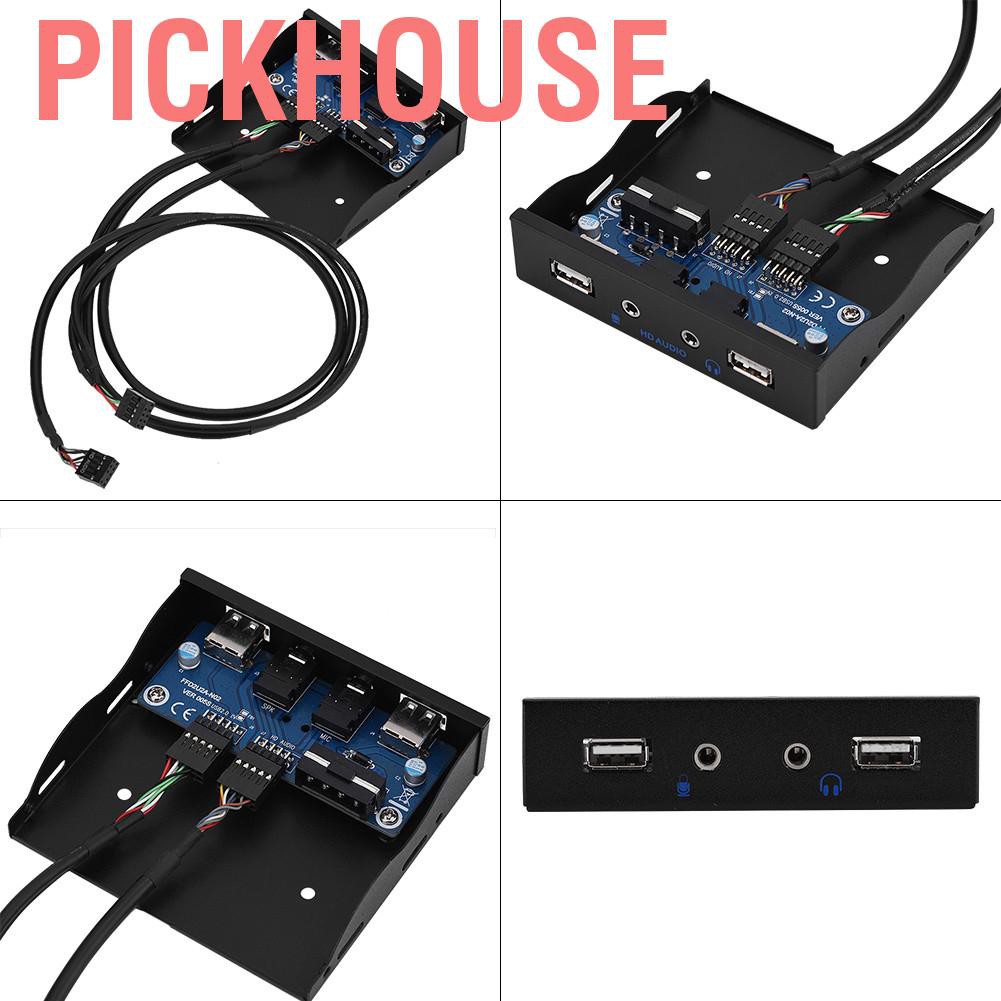 Bảng Mạch Âm Thanh Pickhouse Usb2.0 Hd-Audio 3.5 '' 9pin Sang 2 Có Micro