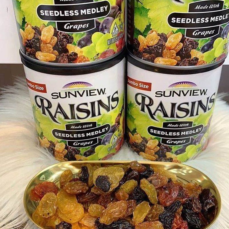 Nho khô Mỹ Raisin Sunview 425g Nho khô 3 màu mix