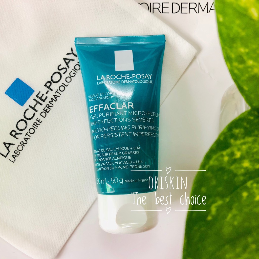 La Roche-Posay Gel Rửa Mặt Hỗ Trợ Giảm Mụn Cho Mặt &amp; Toàn Thân Effaclar Micro-Peeling Purifying Gel 50Ml