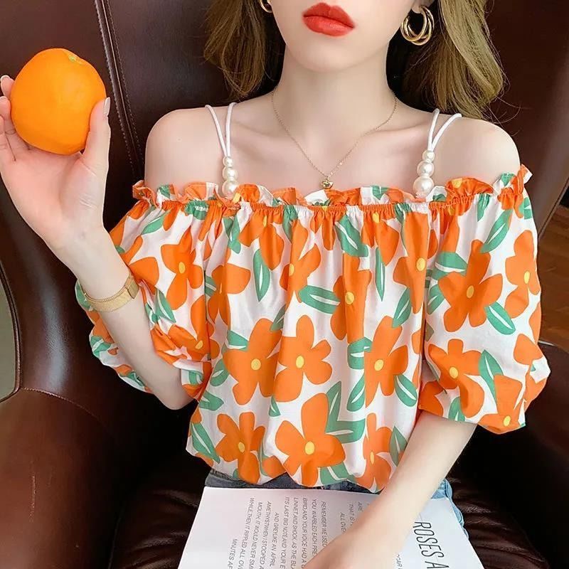 Áo Sơ Mi Ngắn Tay Trễ Vai Thời Trang Dành Cho Nữ