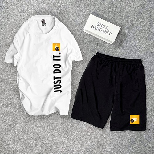 [Hàng Hiệu] Đồ Bộ Nam Tay Ngắn Just Do It 100% Cotton