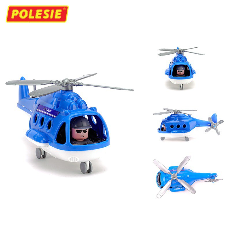 Đồ Chơi Mô Hình Máy Bay Trực Thăng Cảnh Sát, Nhựa ABS An Toàn Nhập Khẩu Châu Âu CHÍNH HÃNG POLESIE 68675