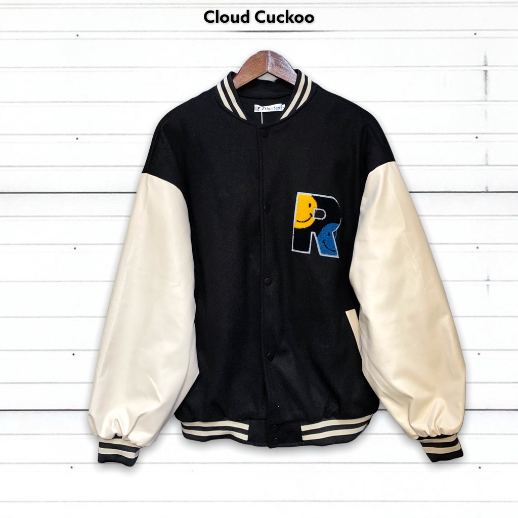 Áo Khoác Bomber Unisex Thêu Chữ Bông Nhiều Màu - Mã Số: W50
