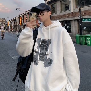 Áo Hoodie Dáng Rộng Có In Hình Gấu Thời Trang Cao Cấp Cho Nam giới