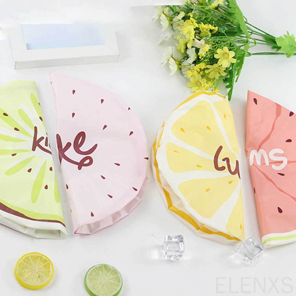 Mũ trùm tóc khi tắm chống thấm nước in họa tiết hoạt hình màu sắc ngẫu nhiên đáng yêu