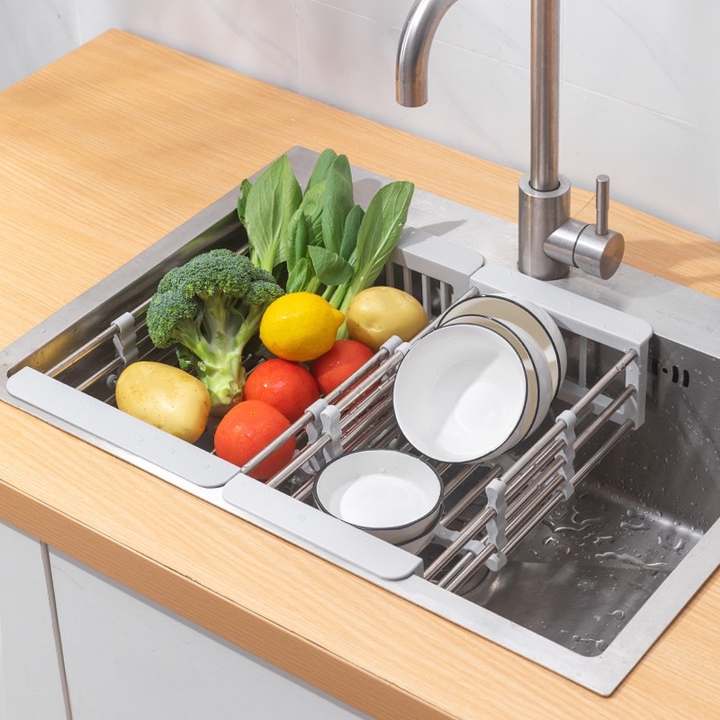 kệ inox gác bồn rửa chén