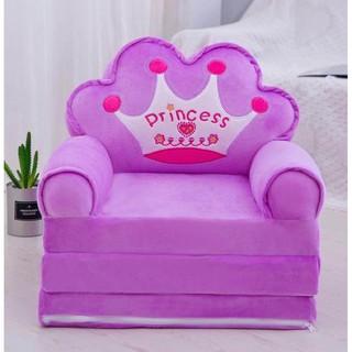 Sofa Giường - Ghế Lười Bông Hình Thú Cho Bé Vương Miện Tím