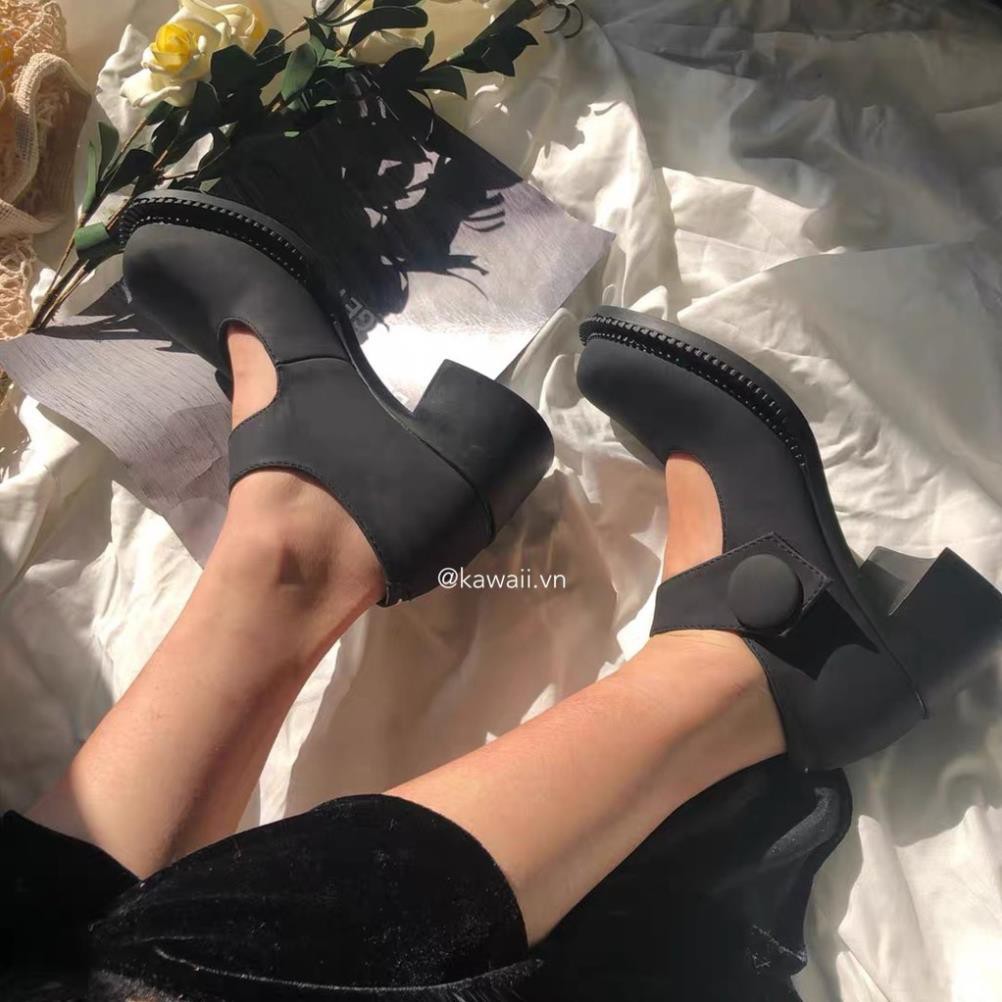 Xả Tết - [Có sẵn] GIÀY MARY JANE SHOES - giày cao gót đế vuông (ảnh thật shop tự chụp) - ; ⚚ |