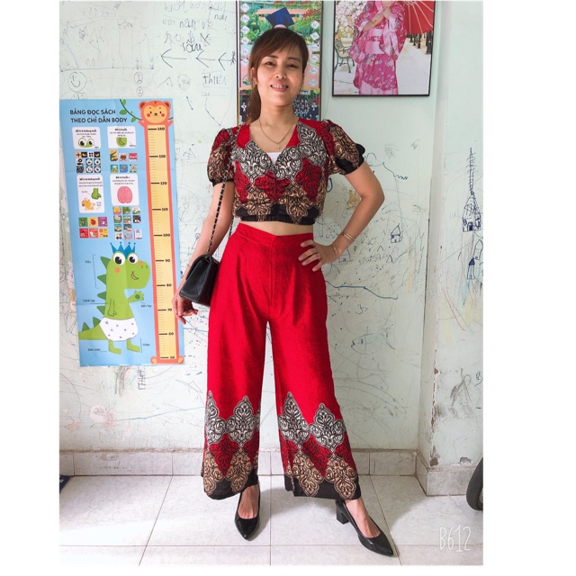 BỘ LANH CROPTOP TAY PHỒNG ỐNG RỘNG TÔN DÁNG.