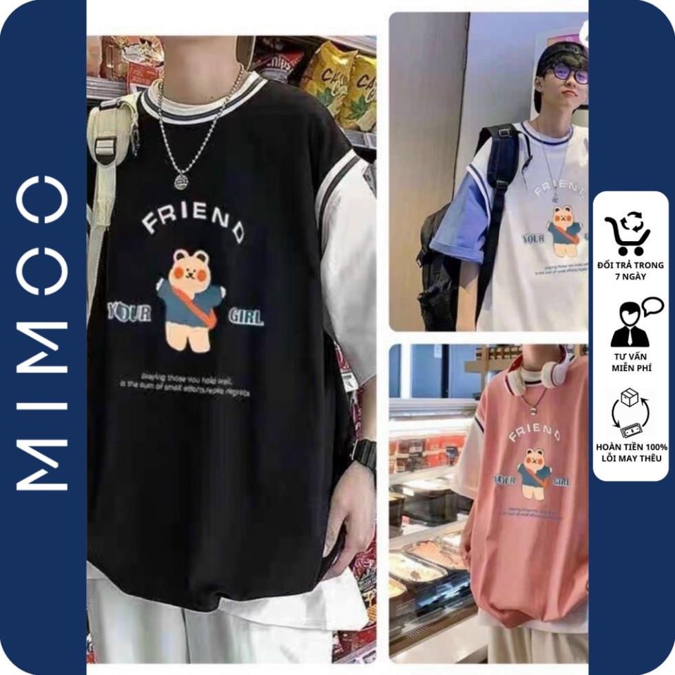 Áo thun unisex tay lỡ form rộng bóng rổ hình FRIEND áo phông nam nữ kiểu hàn quốc MIMOO BR04 Đẹp