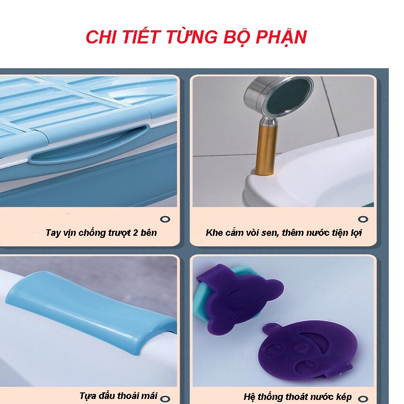 BỒN TẮM GẤP GỌN THÔNG MINH - CHẬU TẮM - DU THUYỀN cho gia đình tắm xông hơi, thư giãn, làm bể bơi cho bé - LB315214