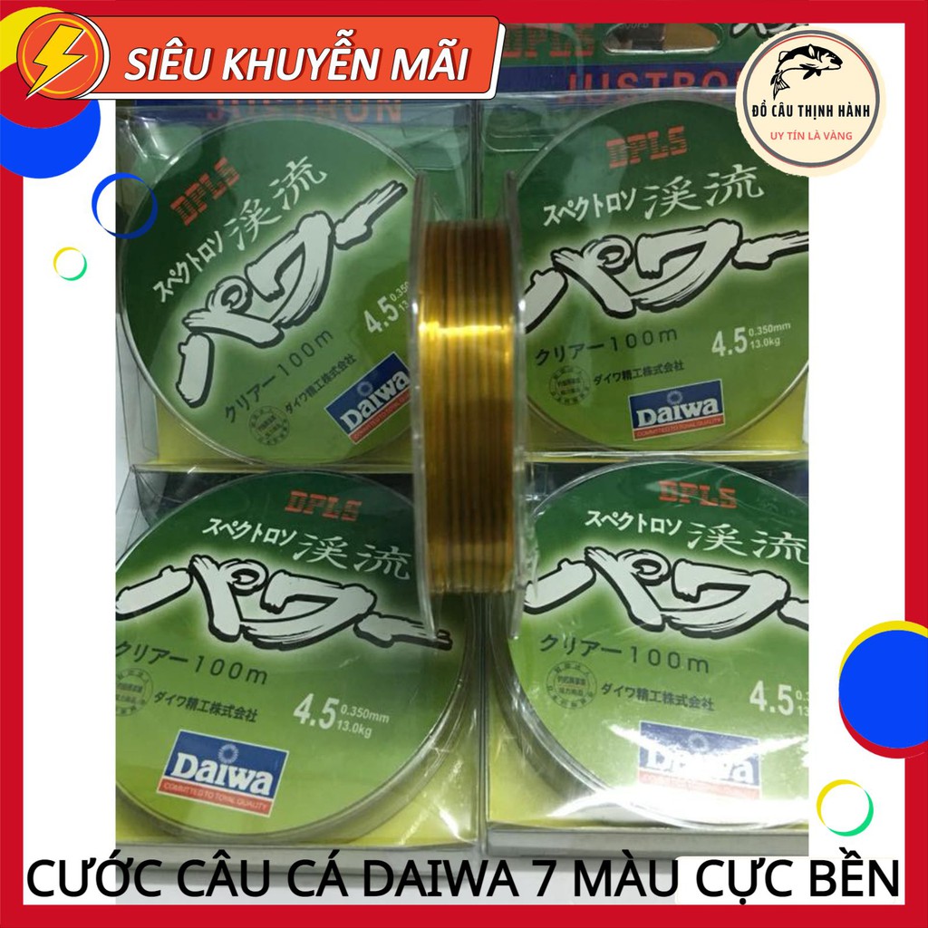 Cước Câu Cá Daiwa 7 Màu Siêu Bền Dài 100m là phụ kiện câu cá không thể thiếu dùng cho các loại máy câu cá Mã TH07