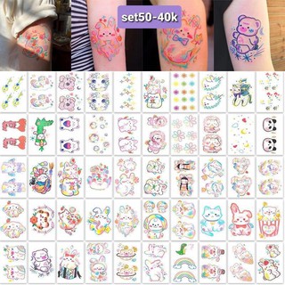 Tattoo màu cute set 30/40/50 tấm - hình xăm dán