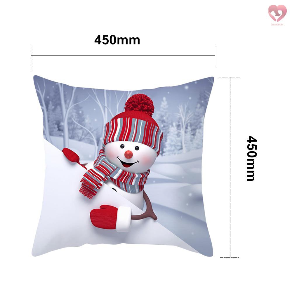 Vỏ Gối Hoạ Tiết Giáng Sinh Dễ Thương 450x450mm