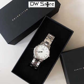 Đồng Hồ Nam I.conic Lin.k Dây Bạc Mặt Trắng Cao Cấp - Đồng Hồ D./.W Đủ Size