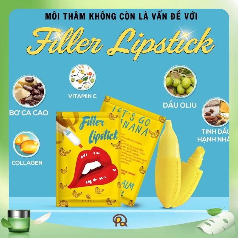 Son Filler Lipstick Khử Thâm Làm Hồng Môi Sau 1 Đêm, Tặng Kèm 1 Son Lì Màu Tự Chọn