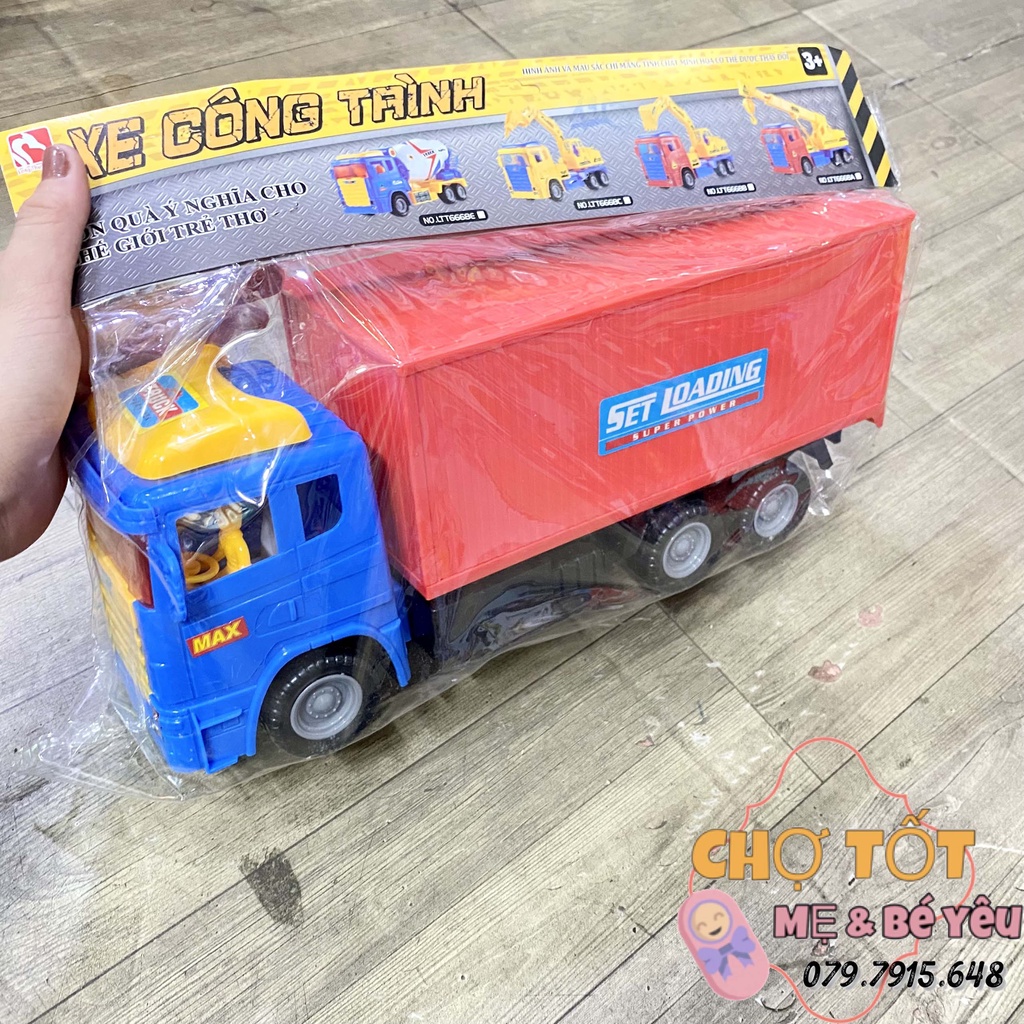 Đồ Chơi Xe Container Loại Lớn Bằng Nhựa Bánh Đà (HÀNG VIỆT NAM TO ĐẸP)